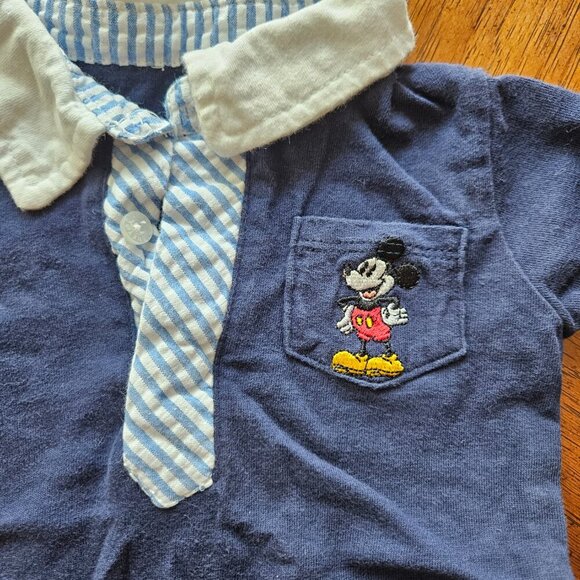 Sale 🎉🥳 4/$25 or $10 Disney Mickey Mouse Little Boy Onesie Size 12M - Picture 2 of 4